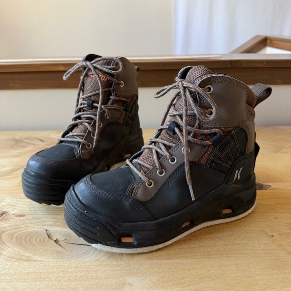 KORKERS BUCKSKIN WADING BOOT FLY FISHING FELT BOTTOM LACE UP DURABLE ANGLER 7 - Picture 2 of 12